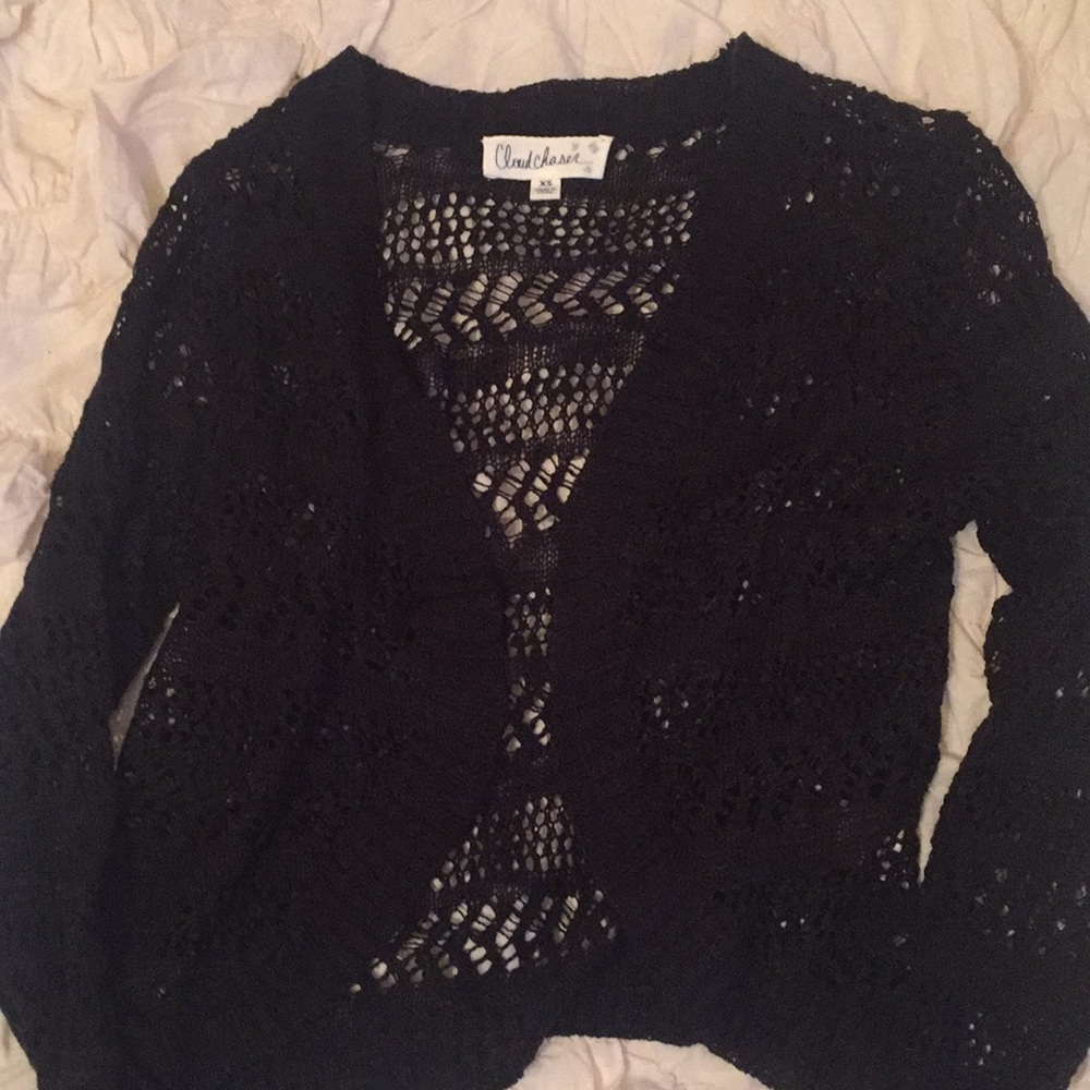 black lace cardigan